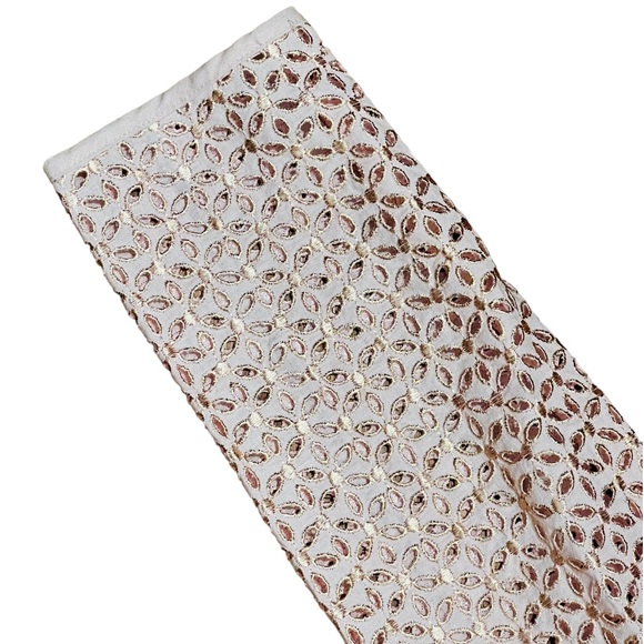 Susan Graver NEW Linen Jacket Size M Embroidered Fabric Mother of Pearl Buttons - Picture 5 of 11